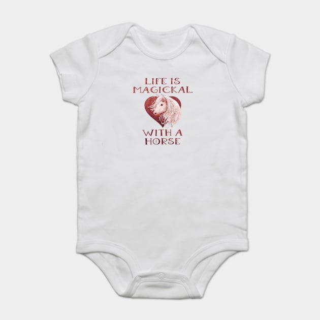 Cheeky Witch® Chestnut Life is Magickal With a Horse Baby Bodysuit by Cheeky Witch